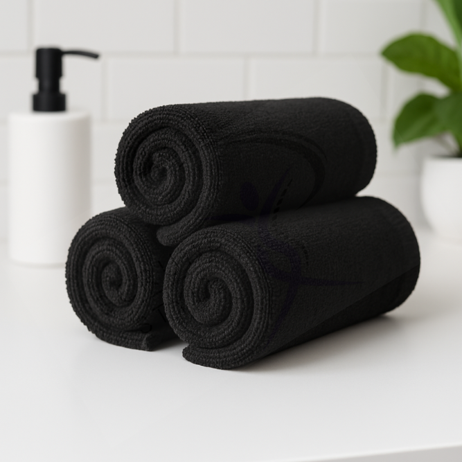 Ręcznik Bawełniany Frotte Czarny (BLACK) 70x140 500g
