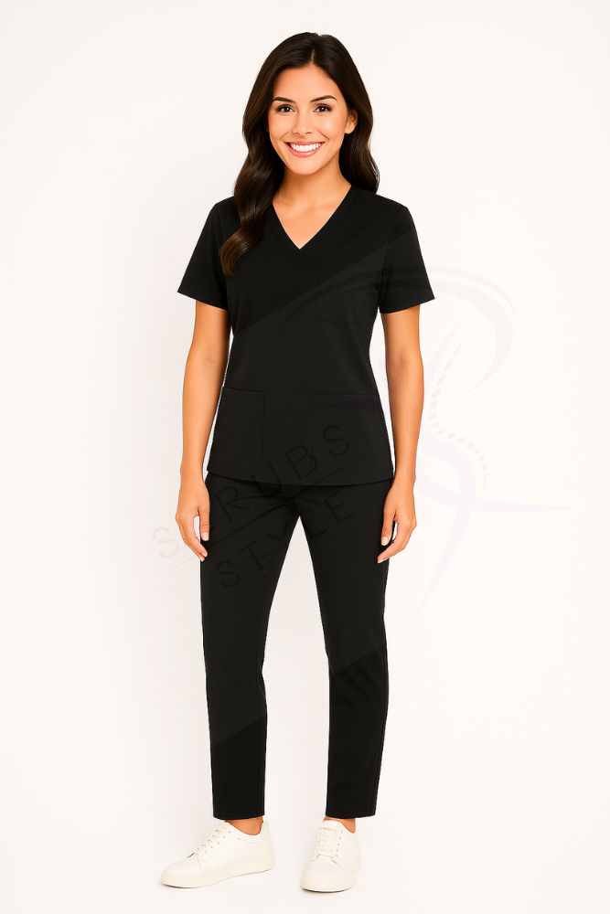 Scrubs Uniform Komplet Medyczny Damski Prima Czarny
